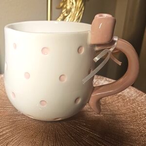 Charming Pink Polka Dot Mug by Lang